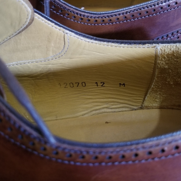 Magnanni Carlito Cap Toe Derby Lace Up Dress Shoes in Cognac 12M Brouge … main image 4